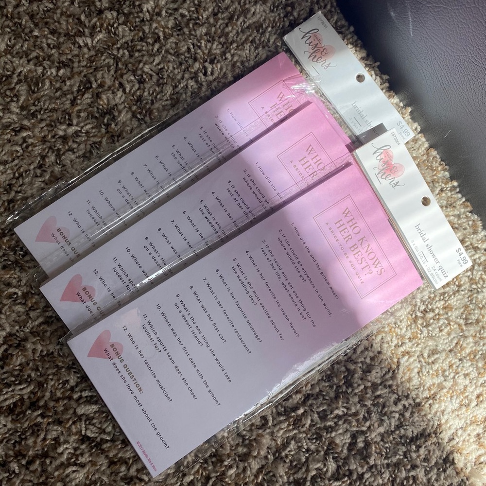 Bridal shower games